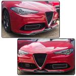 Gloss Black Front Bumper Lip Fits for Alfa Romeo Giulia Sport Sedan 2016-2021 FRP Chin Spoiler Splitter Protector Air Dam Chin Diffuser Factory Outlet (Style A)