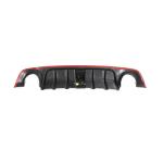 Infiniti Q50 2018-2023 Rear Bumper Diffuser With LED Brake Light Glossy Black ABS