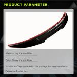 BMW F82 M4 Coupe 2015-2020 Rear Trunk Spoiler Dry Carbon Fiber