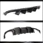 Audi S4 B8 Sedan Pre-facelift 2009-2012 Rear Bumper Diffuser Carbon Fiber