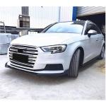 Audi A3 Base Hatchback 17-20 Front Bumper Lip Carbon Fiber