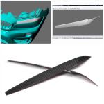 BMW X5 F15 X6 F16 2014-2019 Headlight Eyebrows Lamp Eyelids Dry Carbon Fiber/FRP