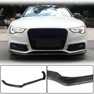 Audi S5 A5 Sline B8.5 Facelift 2012-2016 Front Bumper Lip Carbon Fiber