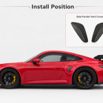 Porsche 911 992 2019UP Side Fender Vents Dry Carbon Fiber