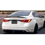 Infiniti Q50 Q50S Sedan 2014-2023 Rear Trunk Spoiler Golssy Black ABS