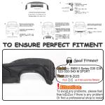 Carbon Fiber Rear Diffuser for BMW 5 Series G30 G38 M Sport 2018-2023 520i 530i 540i M Packet Auto Upper Bumper Lip Spoiler Body Kit Factory Outlet
