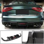 Audi S4 B8 Sedan Pre-facelift 2009-2012 Rear Bumper Diffuser Carbon Fiber
