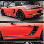 Porsche 718 (982) Boxster Cayman 2016-2019 Side Skirts Carbon Fiber