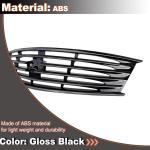 Gloss Black Front Bumper Grille Grill Compatible with Infiniti G37 2 Door Coupe 2009-2013/Q60 2-Door Coupe 2014-2015 Front Kidney Grille