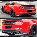 Ford Mustang V6 V8 GT 2015-2017 Rear Bumper Diffuser Carbon Fiber