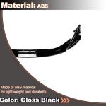 Gloss Black Front Lip Spoiler Compatible with BMW G80 M3 G82 M4 2021-2026 ABS Car Front Splitters Body Kit Trim Protection