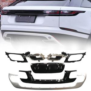 Land Rove Range Rover Velar 2017-2021 Silver Rear Bumper Diffuser With Exhaust Tips PP