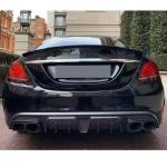 Mercedes Benz C Class W205 C250 C300 C63 AMG 2015-2021 Carbon Fiber Rear Bumper Diffuser