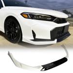 Pearl White Black Front Lip for Honda Civic Sedan & Hatchback 2025 2026 ABS | Air Dam Chin Spoiler Diffuser Guard Protector Body Kits Trim