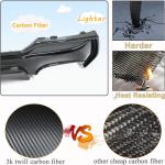 G22 Carbon Fiber Rear Diffuser Compatible with BMW 4 Series G22 G23 430i M440i 2021-2026 Lower Bumper Lip Spoiler Body Kit(with Splitters and LED)