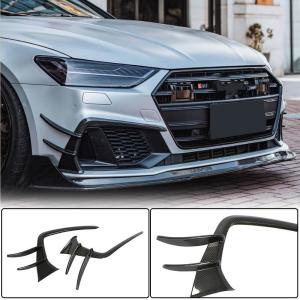 Audi S7 A7 Sline C8 Sportback 2019-2021 Front Bumper Splitters Carbon Fiber