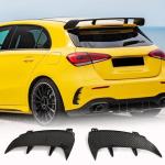 Mercedes Benz A Class W177 A45 AMG S 4-Door 2021-2023 Rear Bumper Splitters Carbon Fiber