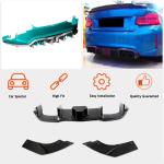 BMW 2 Series F87 M2 M2C 2016-2020 Rear Bumper Diffuser Splitters With LED Brake Light Carbon Fiber