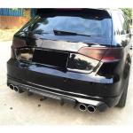Audi S3 A3 Sline 8V Hatchback Pre-facelift 2014-2016 Rear Bumper Diffuser Carbon Fiber