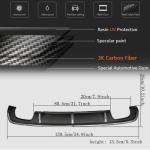 Audi A3 8V Sedan Pre-facelift 2014-2016 Rear Bumper Diffuser Carbon Fiber/FRP (Not for A3 Sline & S3)