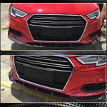 Audi A3 8V.5 Base Sedan Facelift 2017-2020 Carbon Fiber Front Bumper Lip Carbon Fiber