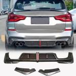 BMW X3M F97 2019-2023 Carbon Fiber Rear Bumper Diffuser Lip Splitters
