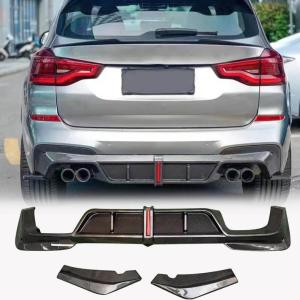 BMW X3M F97 2019-2023 Carbon Fiber Rear Bumper Diffuser Lip Splitters