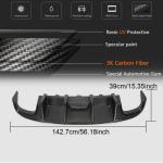 Audi S4 B8 Sedan Pre-facelift 2009-2012 Rear Bumper Diffuser Carbon Fiber
