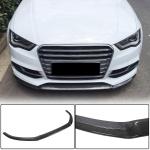 Audi S3 A3 Sline 8V Sedan Pre-facelift 2014-2016 Front Bumper Lip Carbon Fiber