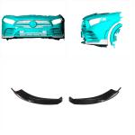 Mercedes Benz A Class W177 V177 Sport 2019-2022 Front Bumper Splitters Carbon Fiber