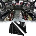 Gloss Black Engine Bay Panel Cover Compatible with Chevrolet Corvette C8 Coupe 2020-2023 ABS Engine Compartment Cover Kit Factory Outlet