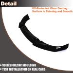 Gloss Black Front Bumper Lip for BMW F16 X6 Standard Bumper 2014-2018 Fiberglass Front Chin Spoiler Splitter Protector (3PCS)