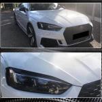 Audi A5 Sline S5 RS5 B9 2017-2020 Headlight Eyelids Lamp Eyebrows Carbon Fiber