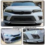 Front Lip Spoiler for Honda Civic Sedan 2022-2024 Sonic Gray | PP Lower Chin Bumper Spoiler Splitter Protection Air Dam Body Kit