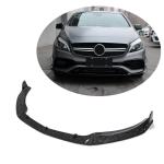 Mercedes Benz A Class W176 A45 Facelift 2016-2018 Front Bumper Lip Carbon Fiber