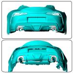 Carbon Fiber Exhaust Muffler Tail Pipe Upper Trim Cover Fits for Toyota Supra GR A90 A91 MK5 2019-2024 Tail Throat Upper Trim Cover Accessories