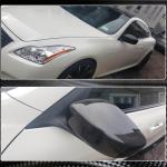 Infiniti G37 G25 G35 Mirror Covers Add-on Style Dry Carbon Fiber