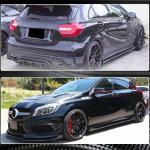 Mercedes Benz A Class W176 Sport A45 2013-2018 Side Skirts Carbon Fiber
