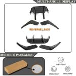 Carbon Fiber Rear Diffuser Compatible with BMW 6 Series F06 F12 F13 M6 2Door 4Door 2012-2018 Lower Bumper Lip Spoiler Body Kit Factory Outlet
