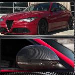 Alfa Romeo Stelvio 2017-2026 Mirror Covers Add-on Style Dry Carbon Fiber