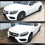 Mercedes Benz W205 C205 A205 Sport C43 Pre-facelift 2015-2019 Front Bumper Lip Carbon Fiber