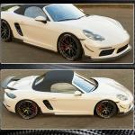 Porsche 718 (982) Boxster Cayman 2016-2019 Front Bumper Lip Carbon Fiber
