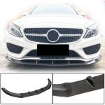 Mercedes Benz W205 C205 A205 Sport C43 Pre-facelift 2015-2019 Front Bumper Lip Carbon Fiber