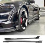 Porsche Taycan Base 4S Sedan 4-Door 2019-2024 Real Carbon Fiber Side Skirts