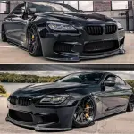 BMW M6 F06 / F12 / F13 Carbon Fiber Front Lip Set & V-Style Rear Diffuser Set 2013–2016