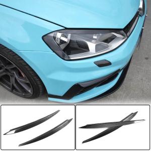 Volkswagen VW Golf 7 7.5 MK7 MK7.5 GTI R R-line 2014-2019 Headlight Eyelids Lamp Eyebrows Carbon Fiber