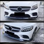 Mercedes Benz W206 C206 A206 C200 C300 Sport 2022+ Front Bumper Lip Carbon Fiber