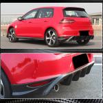 Volkswagen VW Golf 7 MK7 Base/GTI 2014-2016 Rear Bumper Diffuser Carbon Fiber