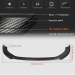 Audi A3 Base 8V Sedan 2014-2016 Front Bumper Lip Carbon Fiber