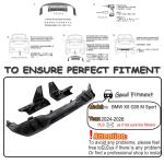 Real Carbon Fiber Rear Bumper Diffuser Fits for BMW X5 G05 M Sport LCI 2024-2026 Lower Bumper Lip Spoiler Body Kit Factory Outlet